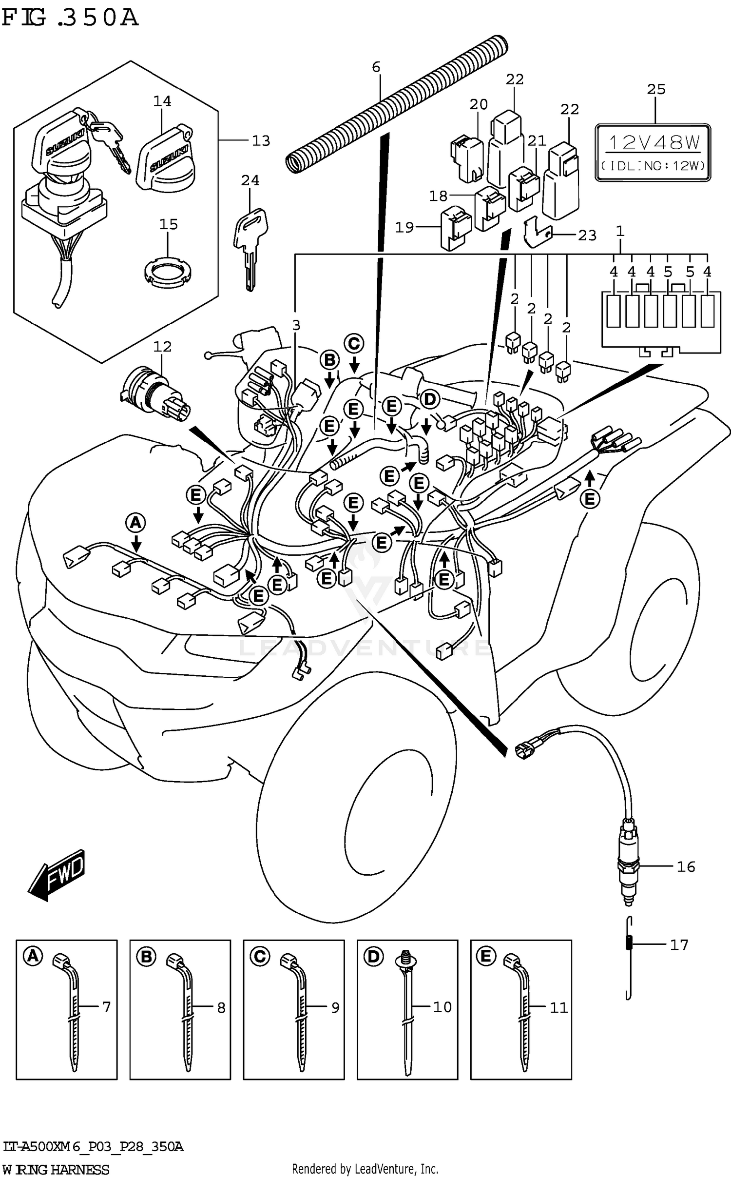 WIRING HARNESS (LT-A500X:P33)
