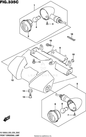 Front Turnsignal Lamp (vl1500bl8 E33) Schematic