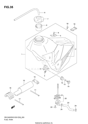 Fuel Tank (model K5) Schematic