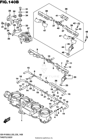 Throttle Body (gsx-r1000l8 E33) Schematic