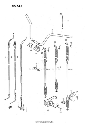 Handlebar - Cable (model L/m/n/p/r/s/t) Schematic