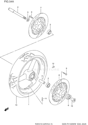 Front Wheel (model S/t/v/w) Schematic