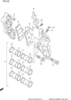 Front Calipers (model P/r) Schematic