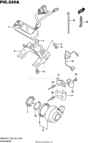 Speedometer (rmx450zl7 E28) Schematic