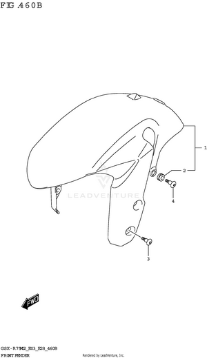 Front Fender (gsx-r750z) Schematic