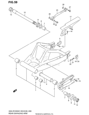 Rear Swinging Arm Schematic