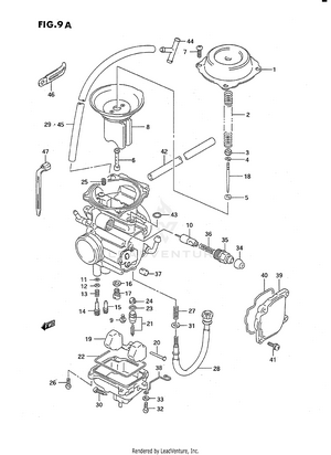 Carburetor (model L/m/n/p/r/s/t) Schematic