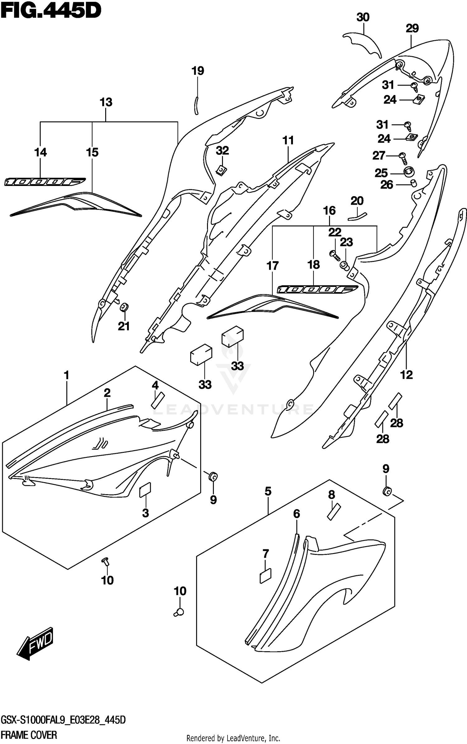 FRAME COVER GSX-S1000FYAL9 E03)