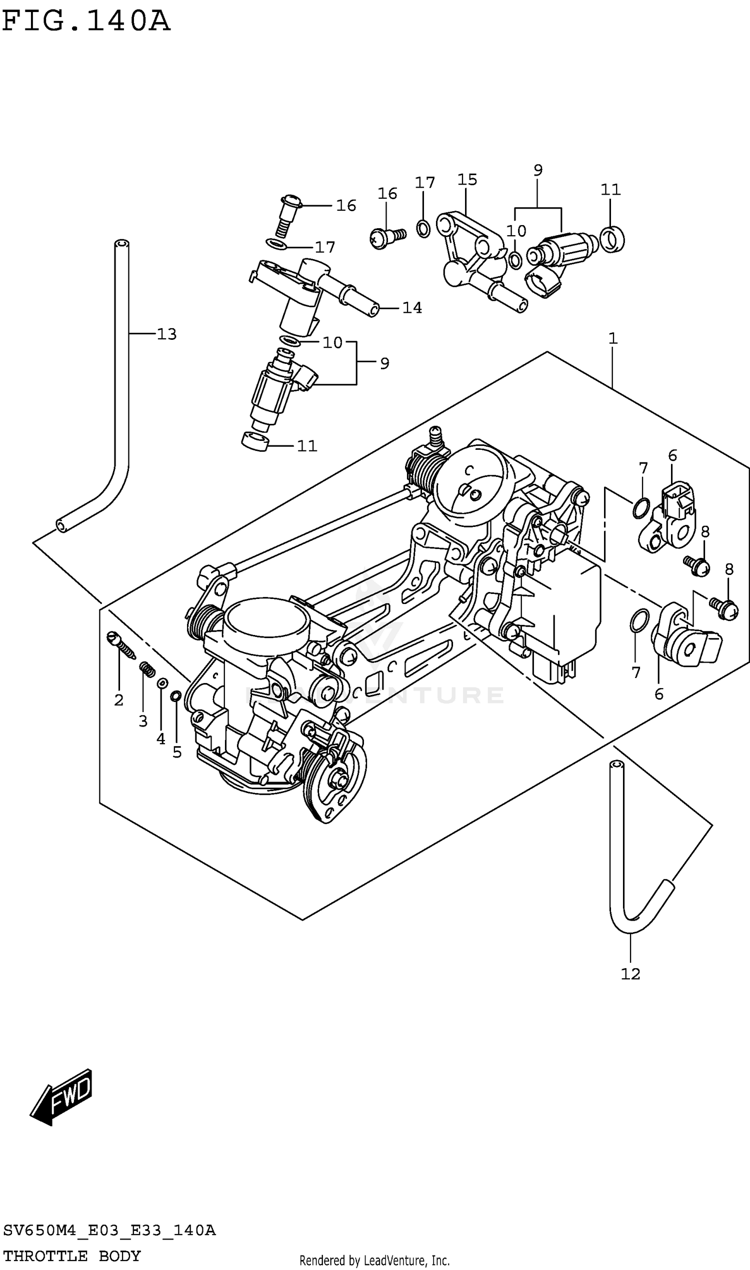 THROTTLE BODY (SV650M4 E03)