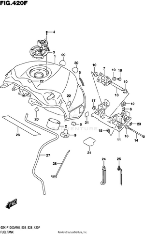 Fuel Tank (gsx-r1000a:e33) Schematic