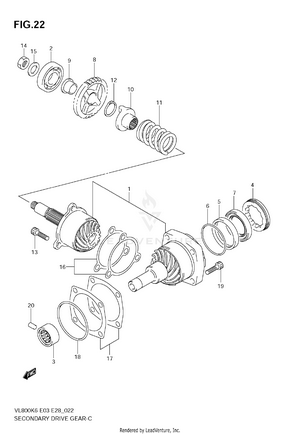 Secondary Drive Gear Schematic