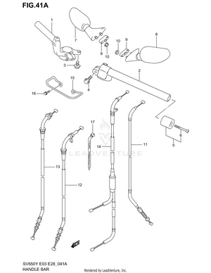 Handle Bar (sv650sx/sy/sk1/sk2) Schematic