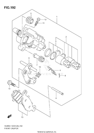 Front Caliper Schematic