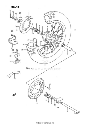 Rear Wheel (model K/l/m) Schematic