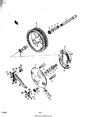 Front Hub (gs400xc) Schematic