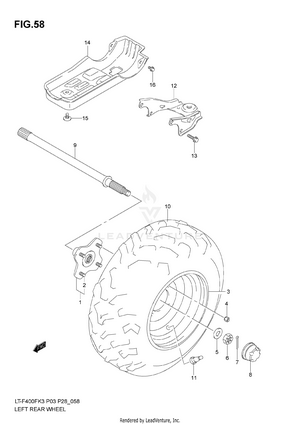 Left Rear Wheel Schematic