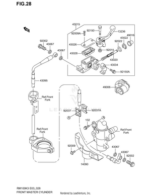 Front Master Cylinder Schematic