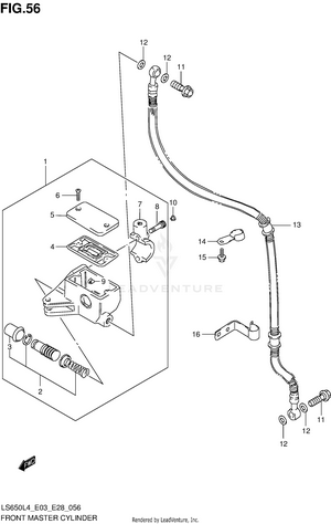 Front Master Cylinder Schematic