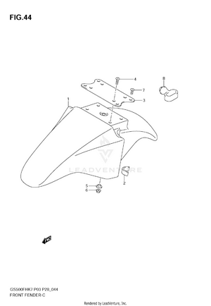 Front Fender Schematic