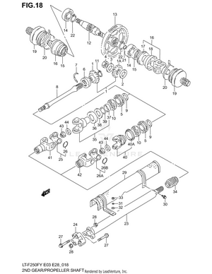 Secondary Gear - Propeller Shaft Schematic