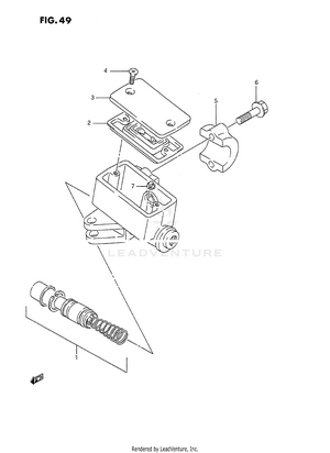 Front Master Cylinder (model J) Schematic