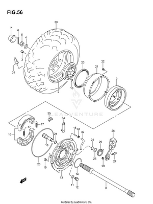 Right Rear Wheel Schematic