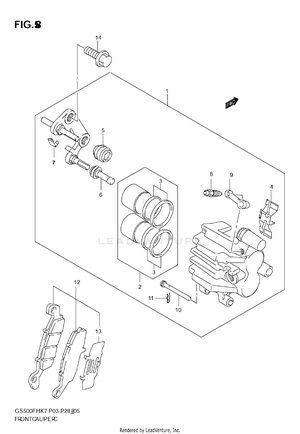 Front Caliper Schematic