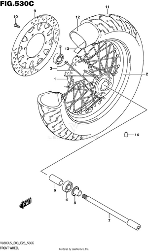 Front Wheel (vl800tl5 E03) Schematic