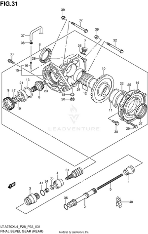 Final Bevel Gear (rear) Schematic