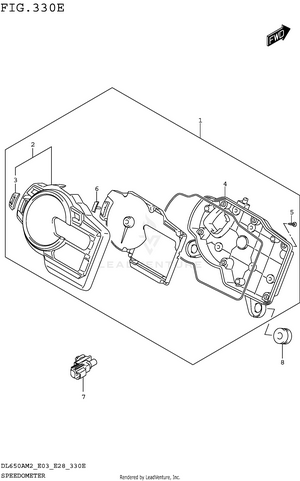 Speedometer (dl650xam2 E28) Schematic