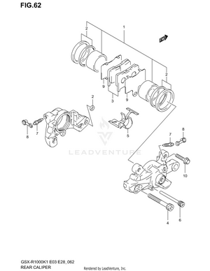 Rear Caliper Schematic