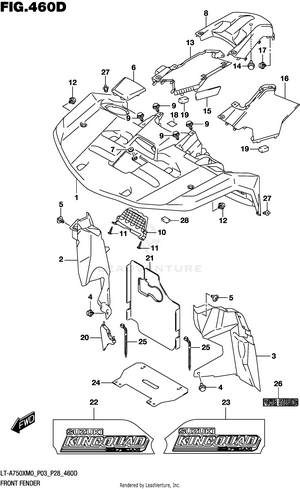Front Fender (lt-a750xpm0 P03) Schematic