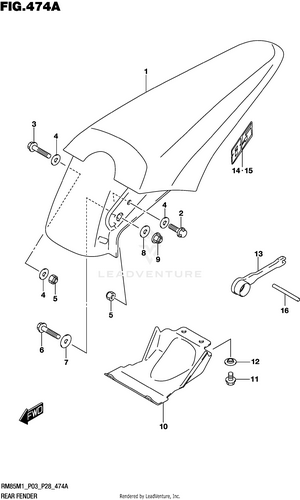 Rear Fender Schematic