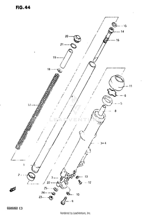 Front Fork (model D) Schematic