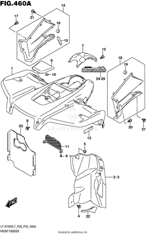Front Fender (lt-a750xl7 P28) Schematic