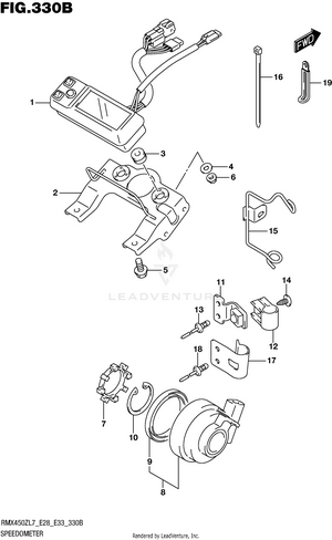 Speedometer (rmx450zl7 E33) Schematic