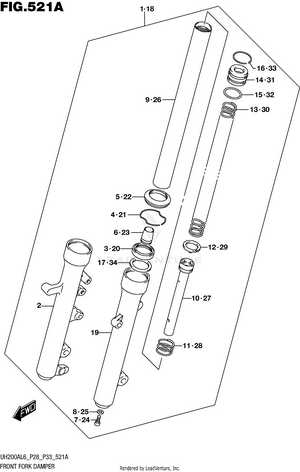 Front Fork Damper (uh200al6 P28) Schematic