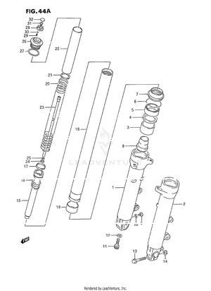 Front Damper (model K/l/m/n/p/r/s/t) Schematic