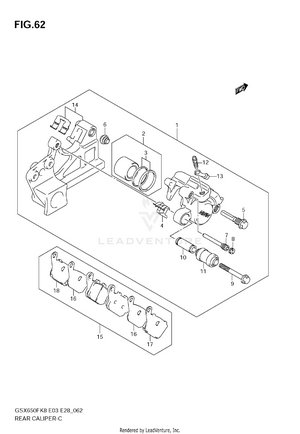 Rear Caliper Schematic