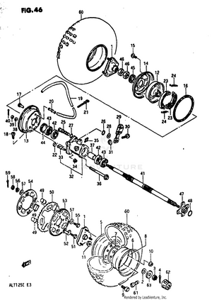 Rear Wheel (model E) Schematic