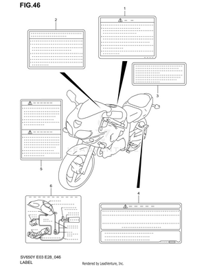 Warning Label (model X/y/k1) Schematic