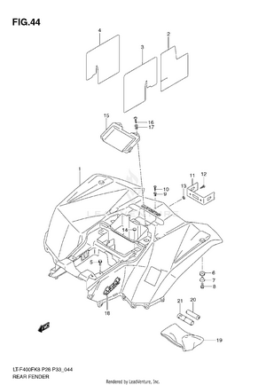 Rear Fender Schematic