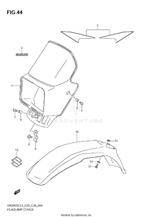 Headlamp Cover Schematic