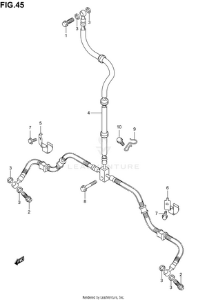 Front Brake Hose (model K2/k3/k4/k5) Schematic