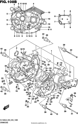 Crankcase (vl1500bl8 E28) Schematic