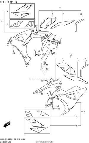 Side Cowling (gsx-r1000ra) Schematic