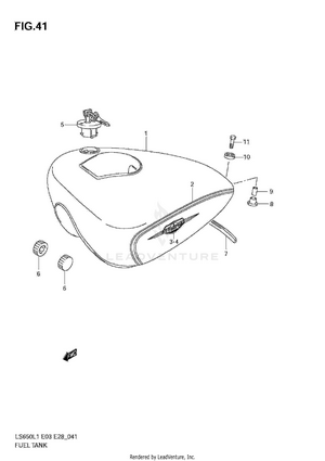 Fuel Tank (ls650l1 E33) Schematic