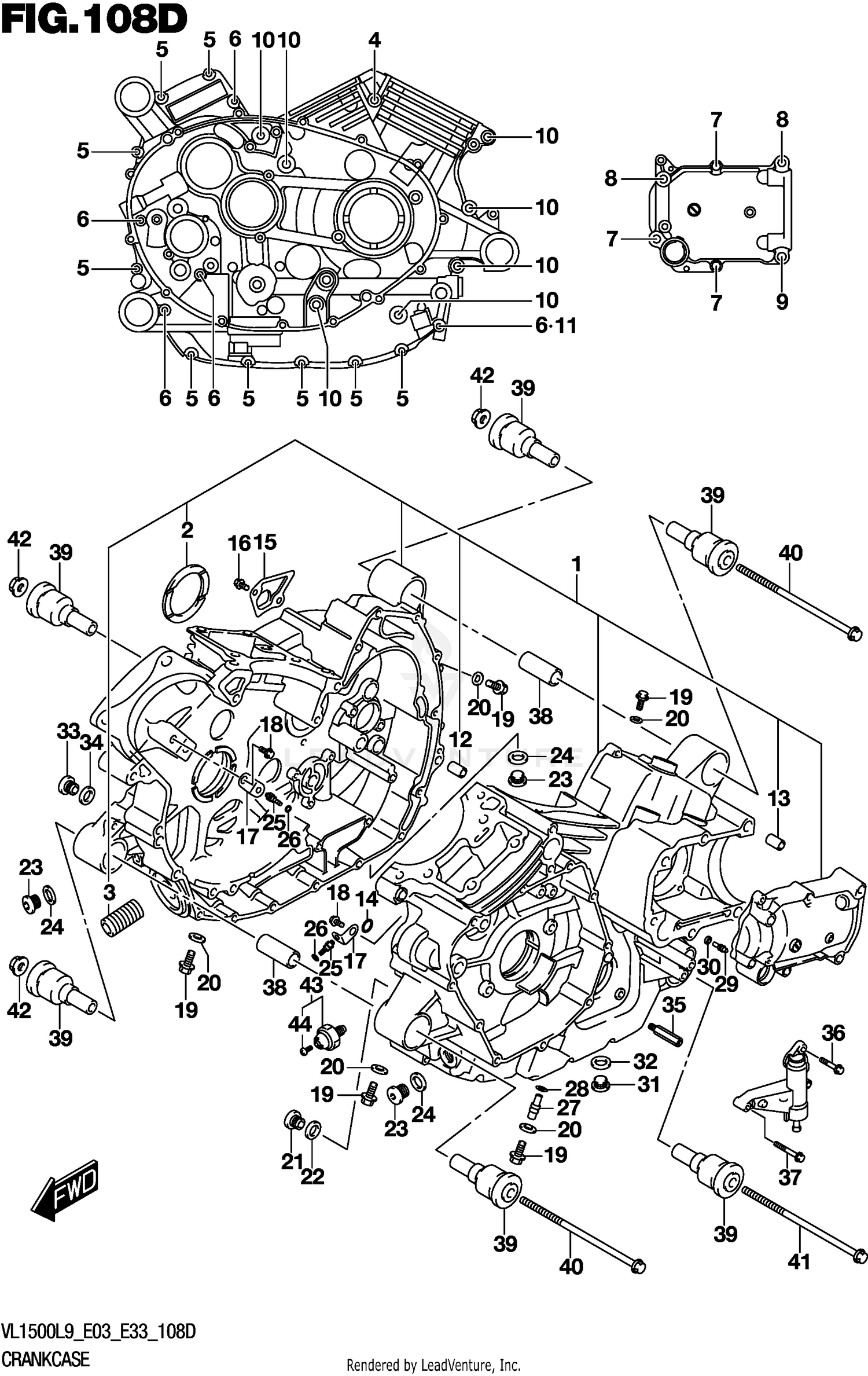 CRANKCASE (VL1500TL9 E33)