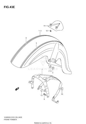 Front Fender (model K9) Schematic