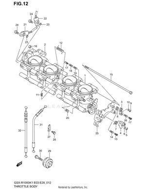 Throttle Body (model K1) Schematic